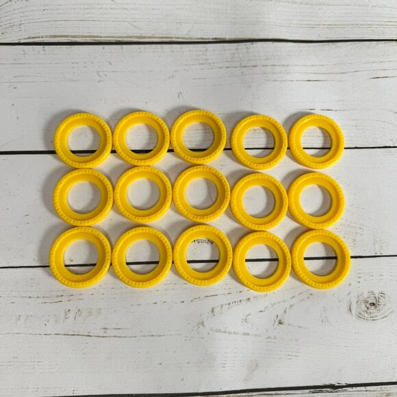 Connect 4 Launchers 2010 Hasbro 15 Yellow Launchers 4 Power Checkers Replacement - Picture 2 of 3